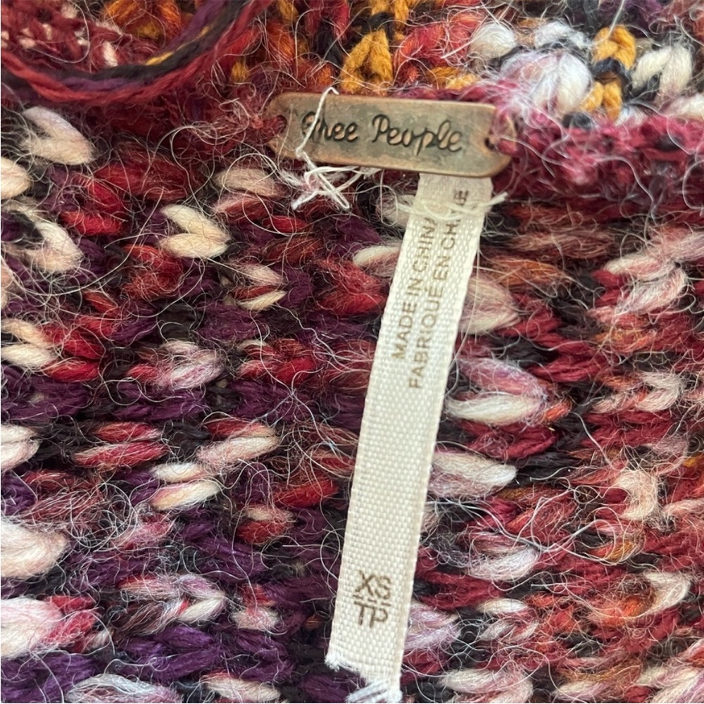 Free People Multi-Color Fringe Cardigan -XS - Picture 2 of 9